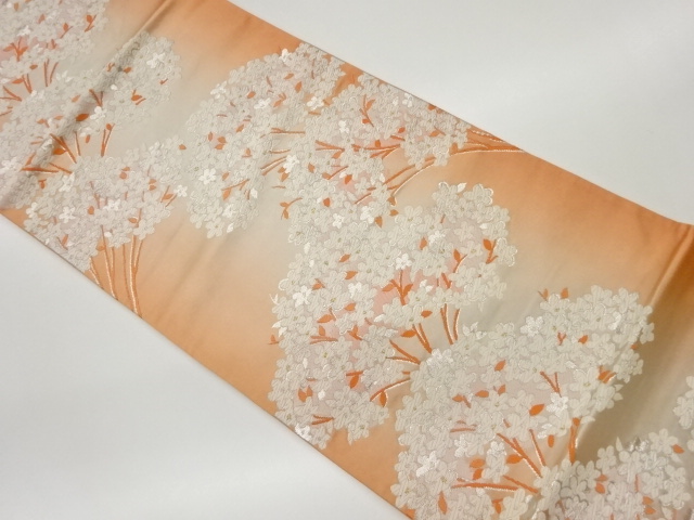 花々模様織出し袋帯